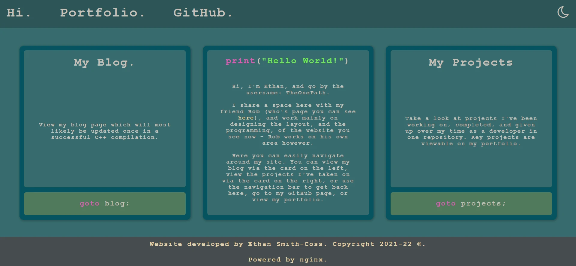 TheOnePath - Old Homepage